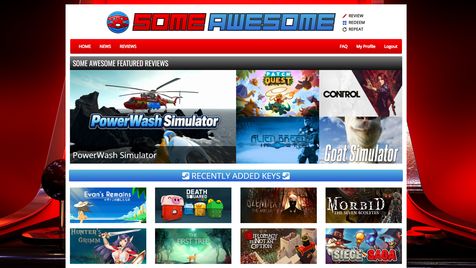SomeAwesome website screenshot
